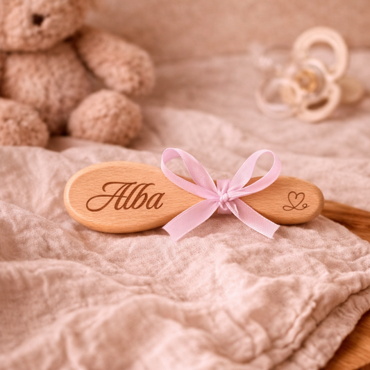 Brosse Bébé Personnalisée en Bois Gravé