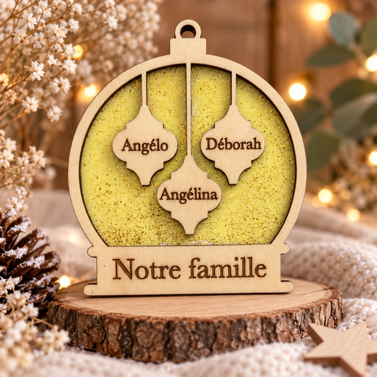 Boule de Noël personnalisée – Notre famille