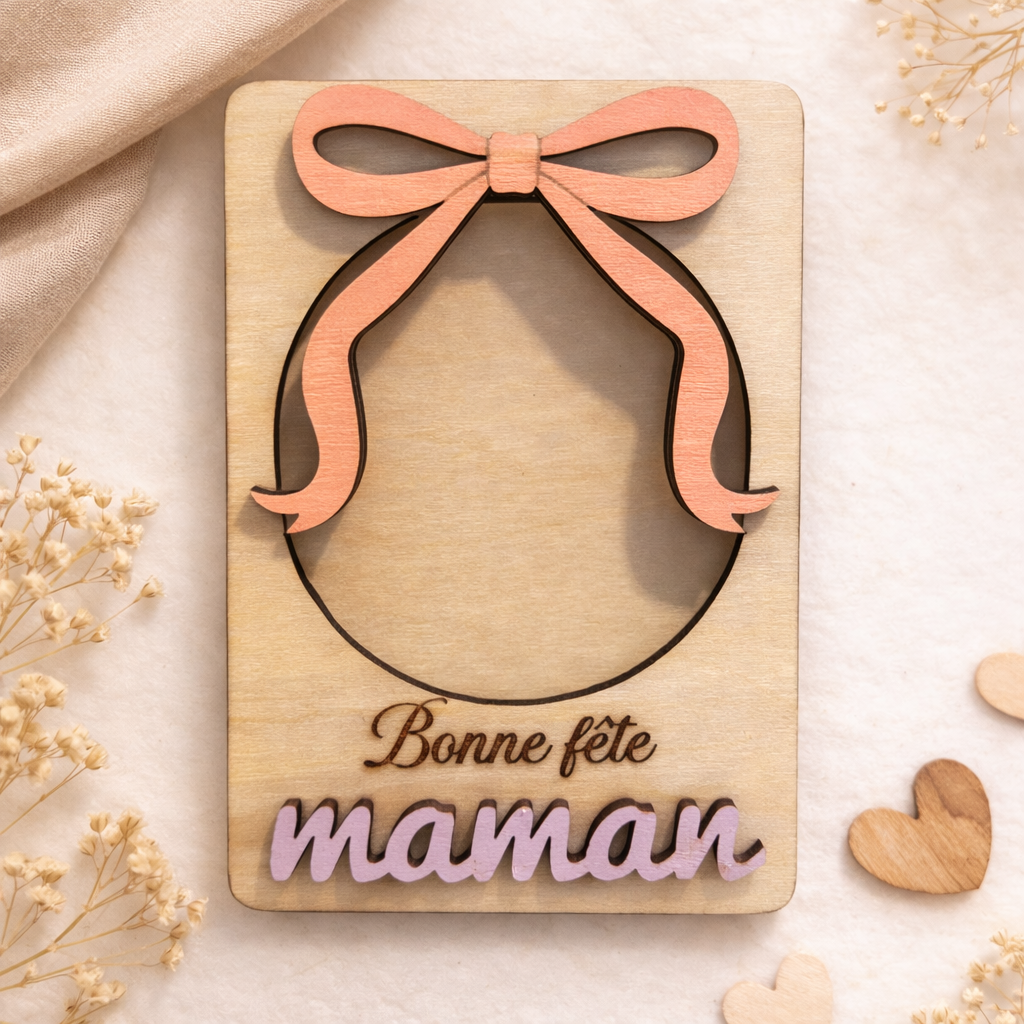 Magnet Fête des Mères Personnalisé – Cadre Photo Bonne Fête Maman