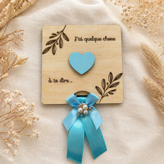 Demande de parrain en bois – Cadeau original et souvenir unique (11x11 cm)